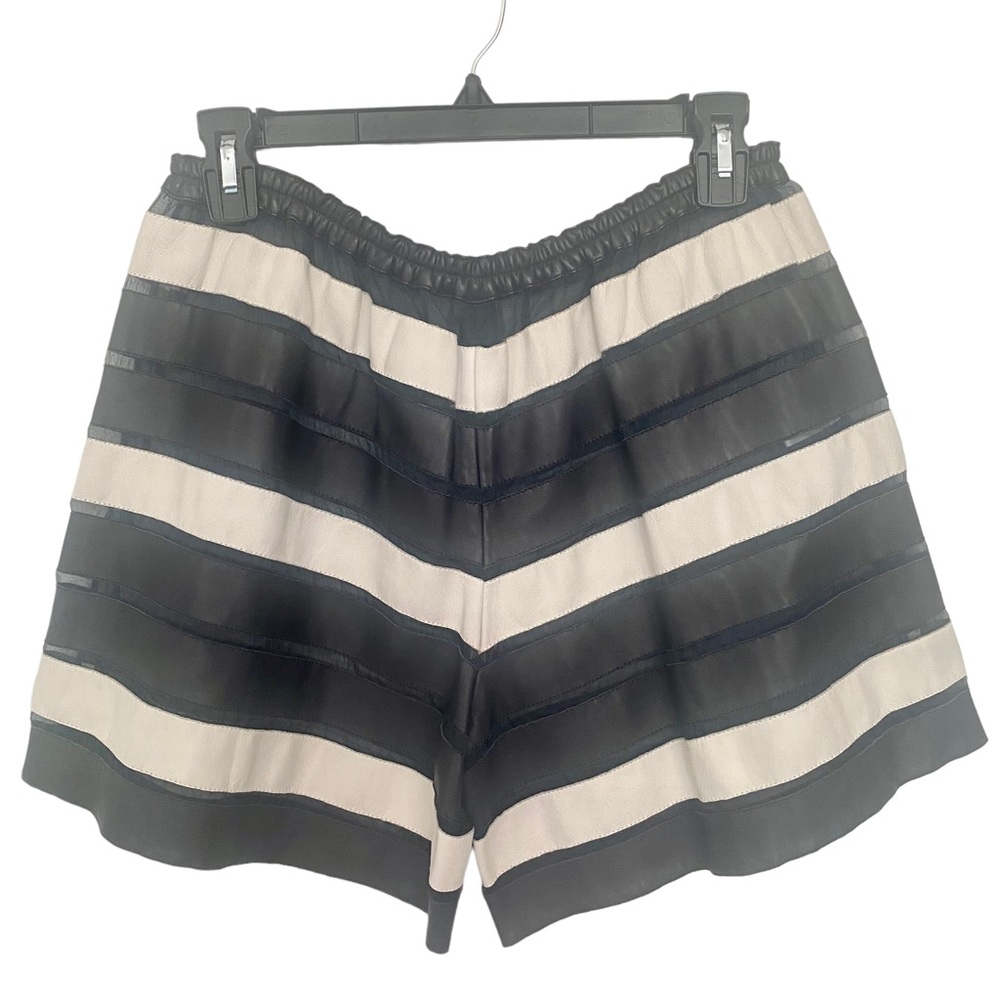 Giorgio Armani Borgo 21 Leather and Silk Shorts Sz L